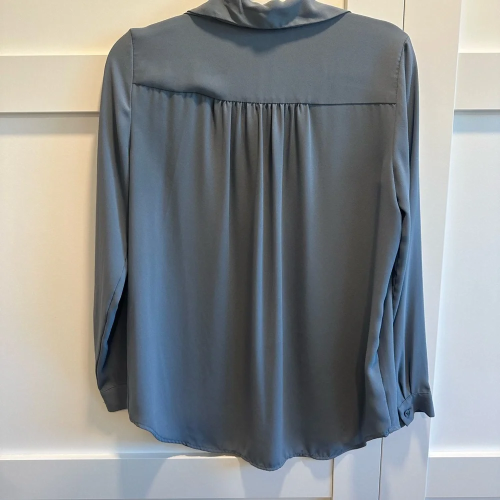 Ann Taylor Slate Blue Blouse - Picture 3 of 4